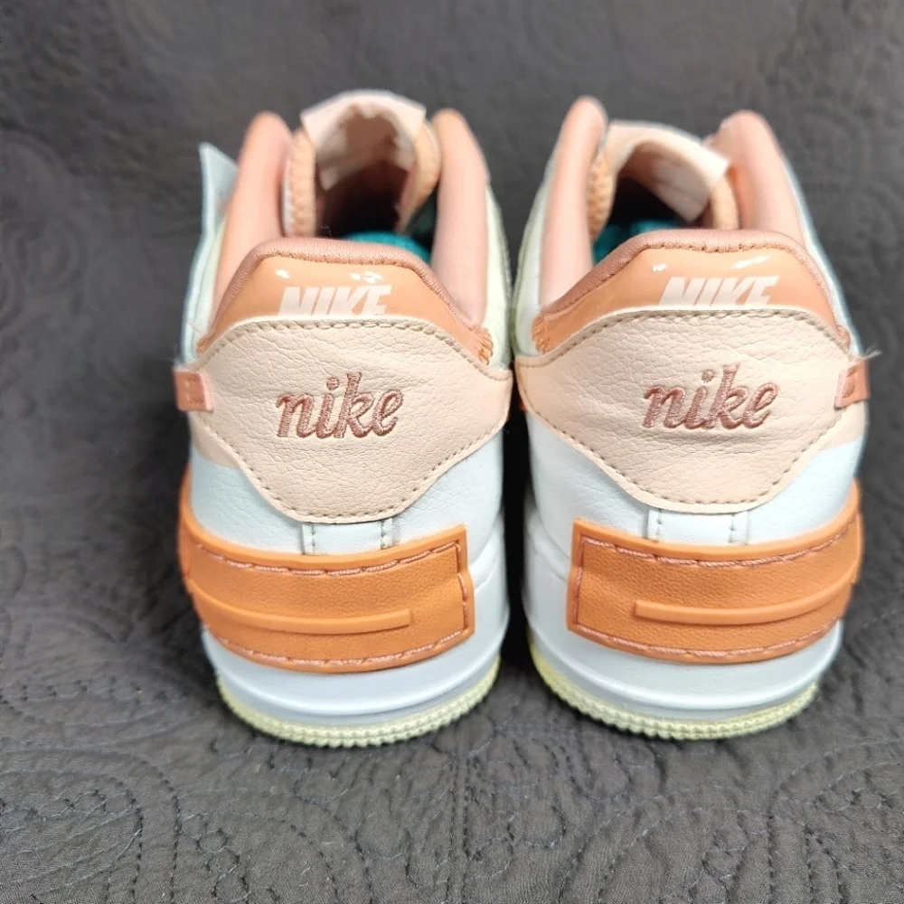Nike Air Force 1 Shadow Washed Coral White Sneakers Women's Shoes Size 8 - Picture 8 of 9